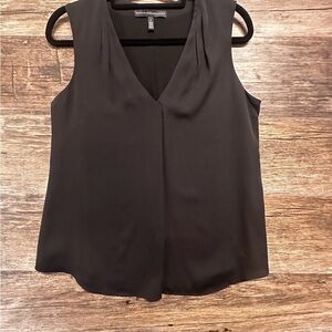 White House Black Market Black Blouse V-Neck Sleeveless Tank